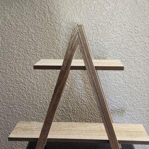 Rustic Brown A-Frame Display Shelf